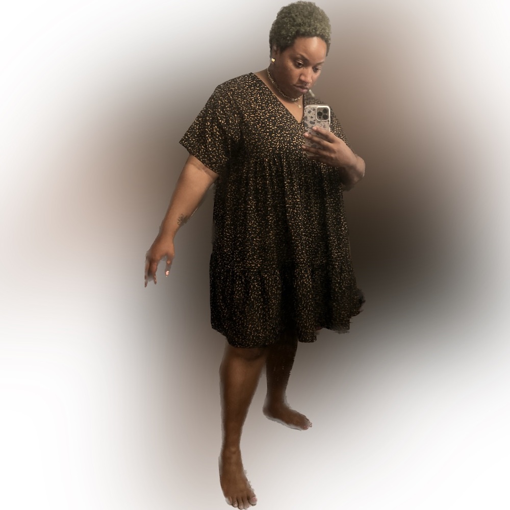 Black speckled dress size 4x